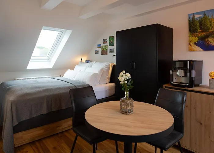 Neu! 9,7 Aussergewoehnlich Bergblick Mit Balkon Boxspringbett Kaffeevollautomat Inkl Bettwaesche Handtuecher #meenefewo De Апартаменты Бад-Гарцбург